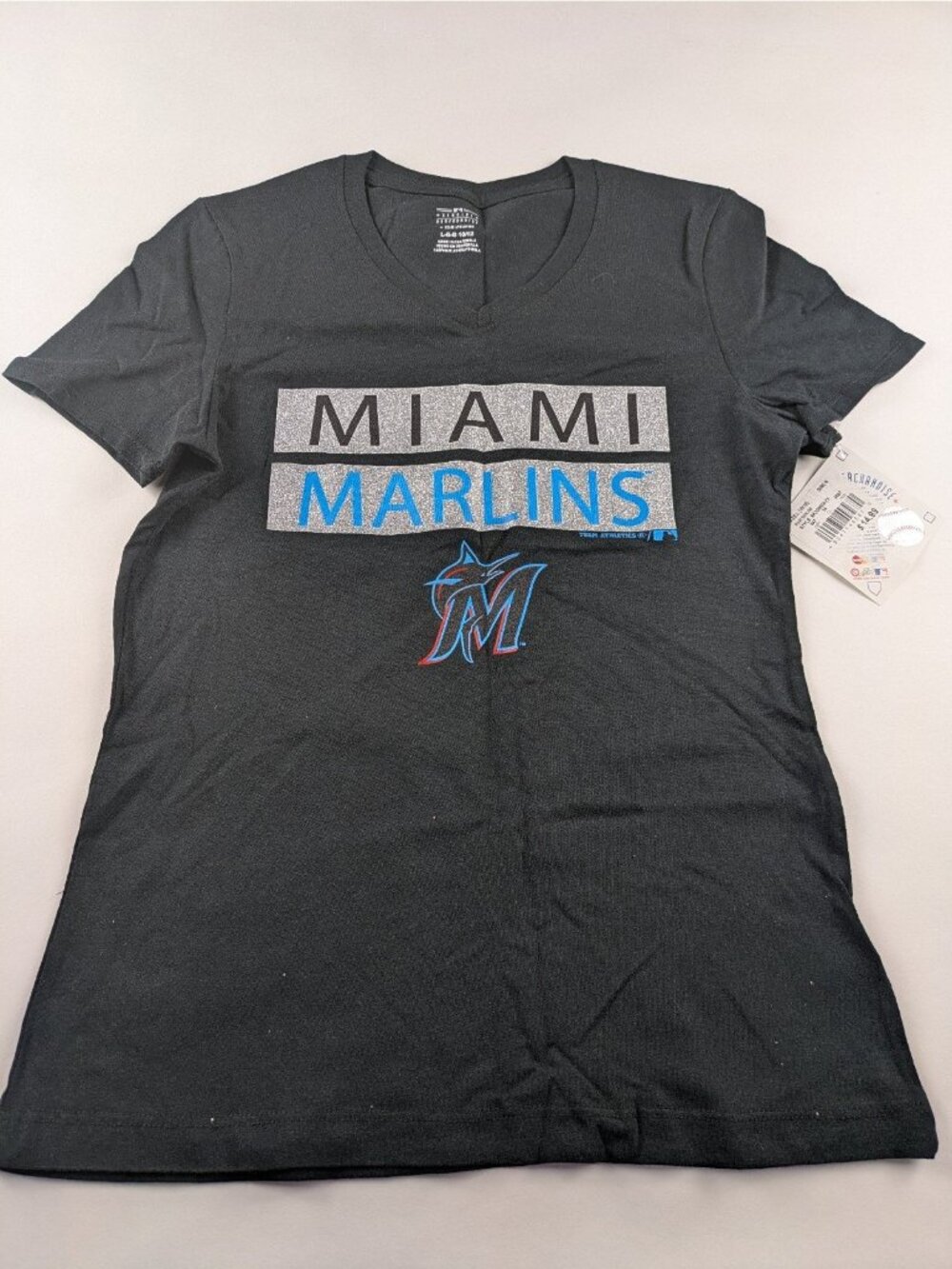 Miami Marlins Shirt Girl's Large NWT